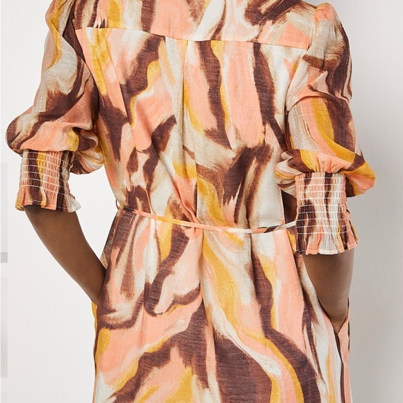 APRICOT Painterly Swirl Shirt Dress - Picture 4 of 12